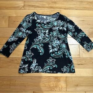 Croft and barrow navy blouse